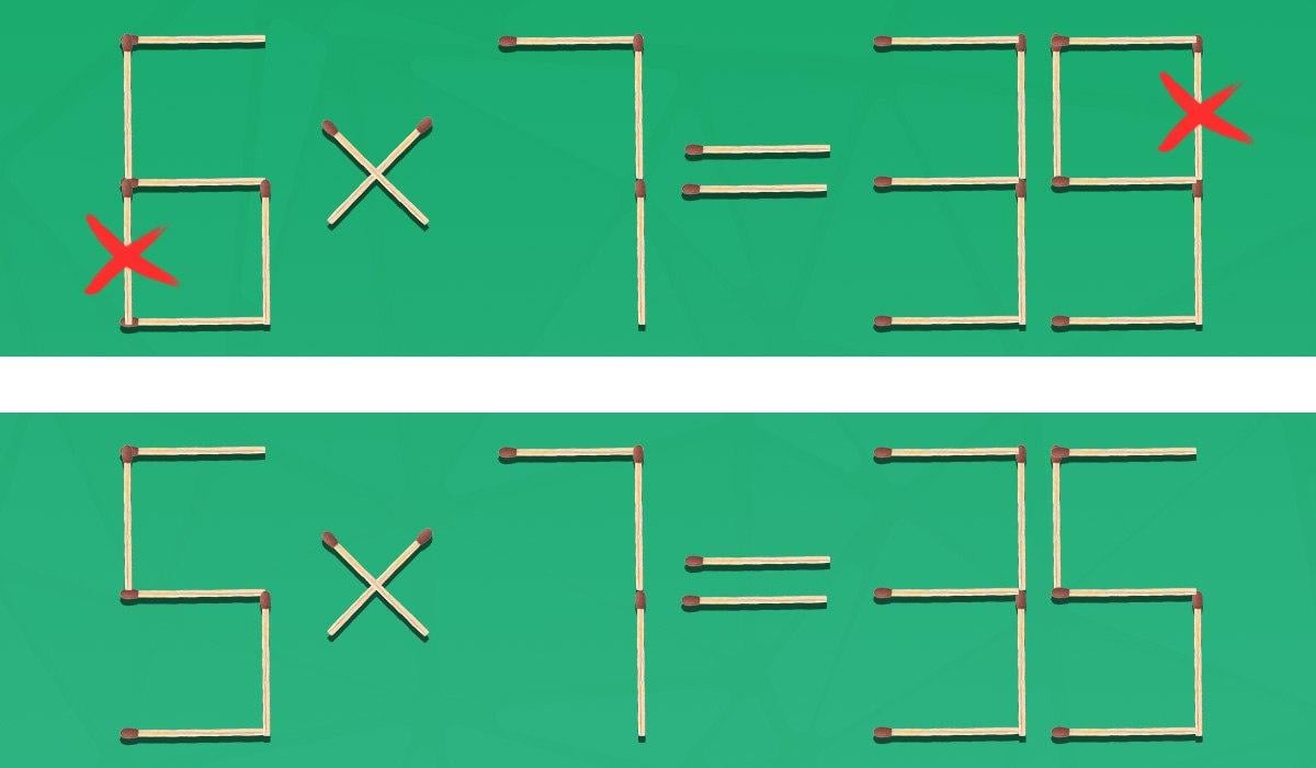 Musisz usunąć 2 dopasowania, aby równość była poprawna: szybki test IQ