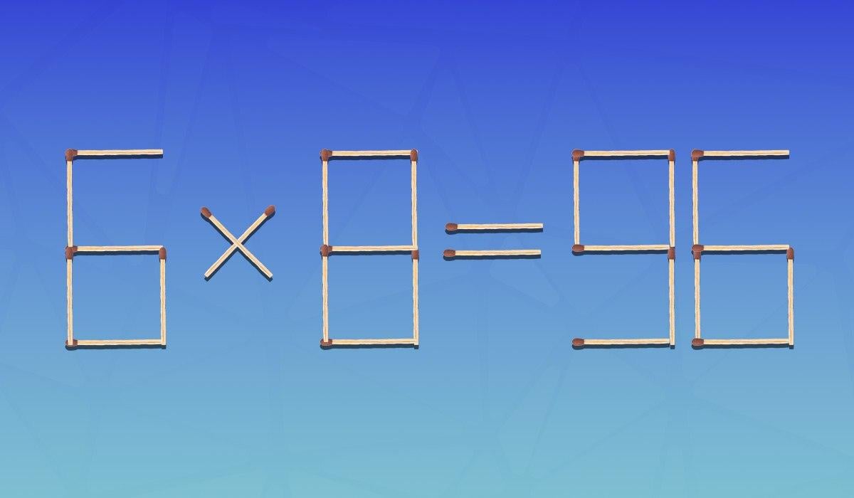Szybki test IQ: musisz usunąć dwie zapałki, aby równość była poprawna