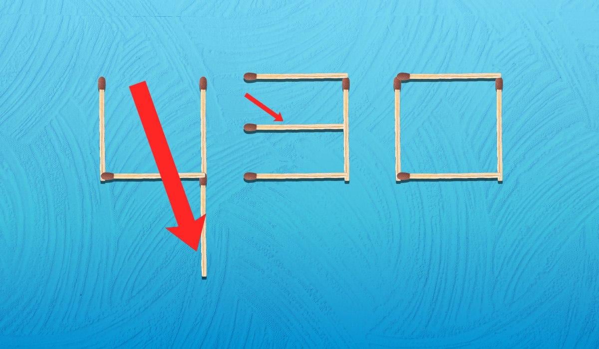 Wystarczy przesunąć 2 zapałki, aby pokazać, że jest wpół do piątej: trudny test IQ